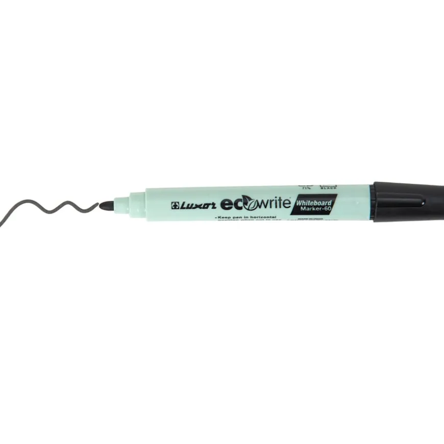 Luxor ECO Whiteboard Markers Black 12pk
