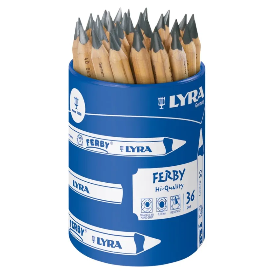 Lyra Half Length Graphite Pencils Tub 36pk