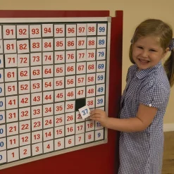 Magnetic Hundred Square Board and Numbers