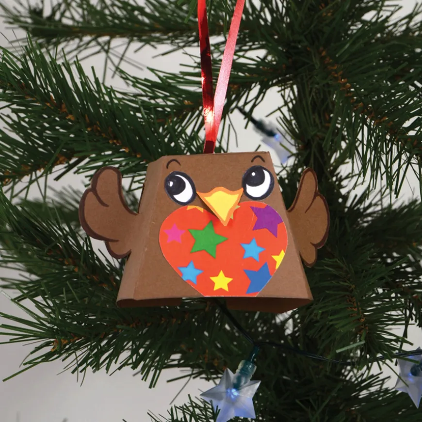 Make Your Own Robin Christmas Tree Hangers 30pk