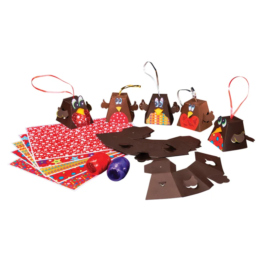 Make Your Own Robin Christmas Tree Hangers 30pk