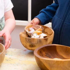 Messy Play Wooden Bowls 3pk