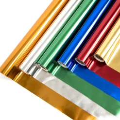 Metal Foil Paper Rolls Assorted 500mmx4.5m 6pk