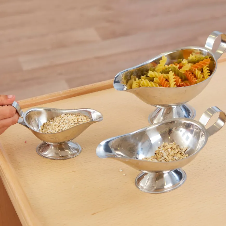 Metal Gravy Boats 3pk