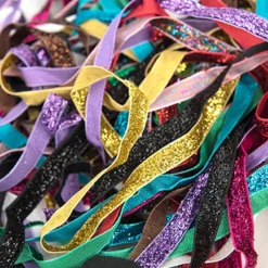 Metallic Glitter Sparkle Ribbon 2m 10pk