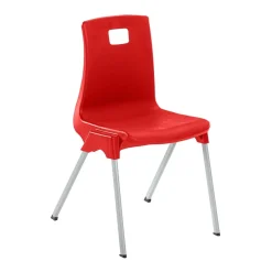Metalliform ST Chair Seat height 260mm Red