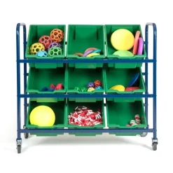 Metal Tilted Tray Trolley with Trays