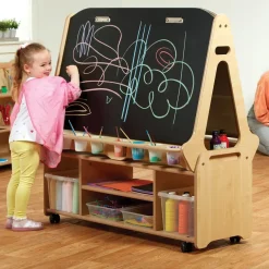 Millhouse Double Sided 2 in 1 High Easel Trolley