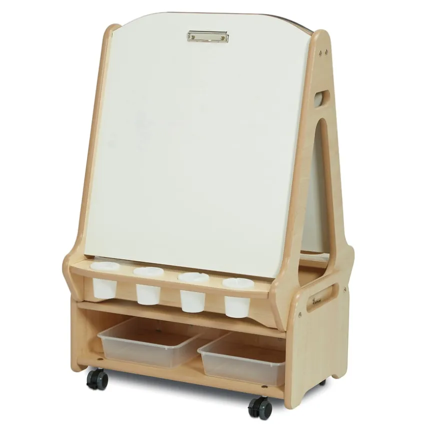 Millhouse Double-Sided Whiteboard Easel W/ Storage Trolley