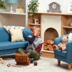 Millhouse Home Corner Role Play Children's Blue Tub Chair & Sofa