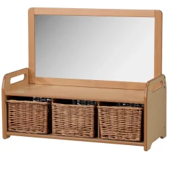Millhouse Low Storage W/ Mirror Room Divider