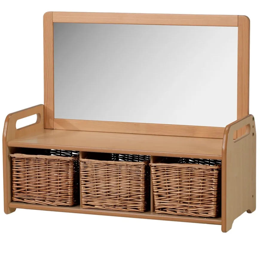 Millhouse Low Storage W/ Mirror Room Divider