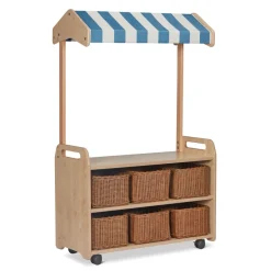 Millhouse Role Play Shop with Storage Unit Wicker Baskets
