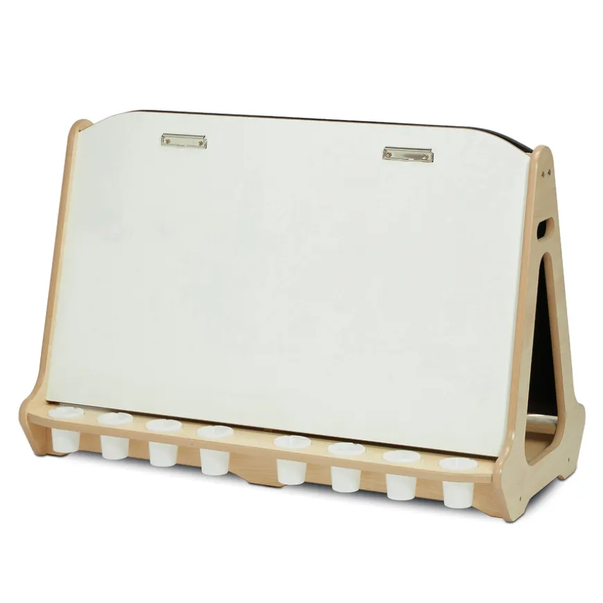 Millhouse Two-sided 4 Station Easel Chalkboard & Whiteboard