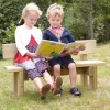 Mini Outdoor Wooden Buddy Bench