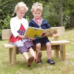 Mini Outdoor Wooden Buddy Bench