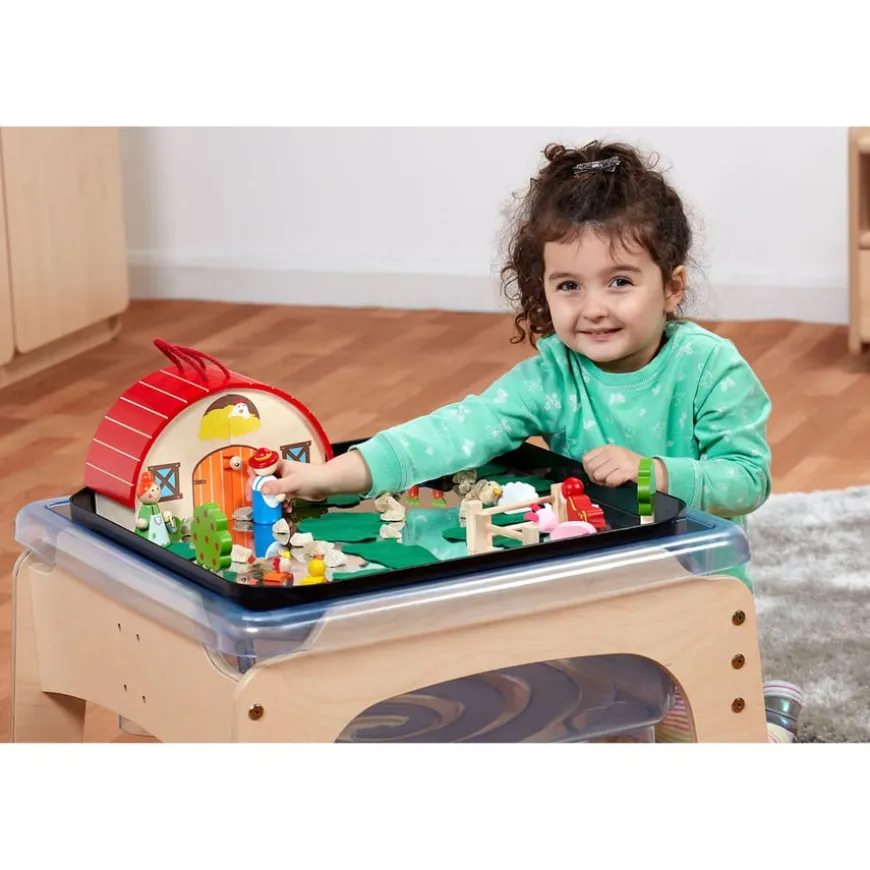 Mini Sand & Water Station Play Tray - Black