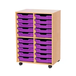 Mobile Double Tray Storage Unit 20 Trays