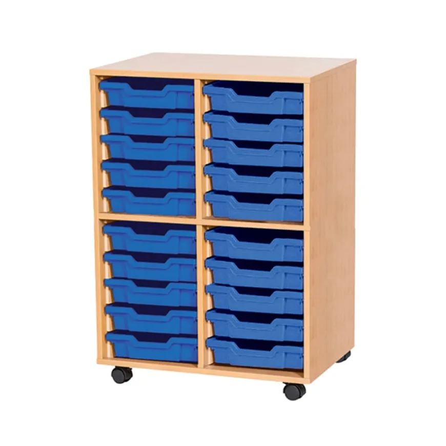 Mobile Double Tray Storage Unit 20 Trays