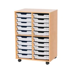Mobile Double Tray Storage Unit 20 Trays