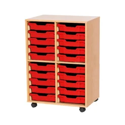 Mobile Double Tray Storage Unit 20 Trays