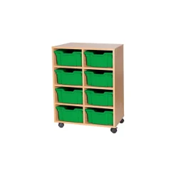 Mobile Double Tray Storage Unit 8 Deep