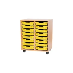 Mobile Double Tray Storage Unit 16 Trays
