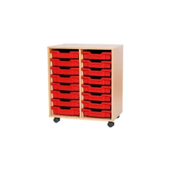 Mobile Double Tray Storage Unit 16 Trays