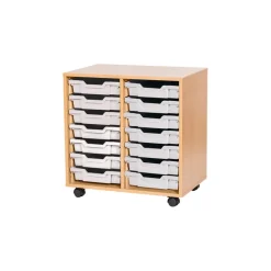 Mobile Double Tray Storage Unit 14 Trays