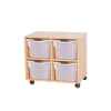Mobile Double Tray Unit 4 Extra Deep
