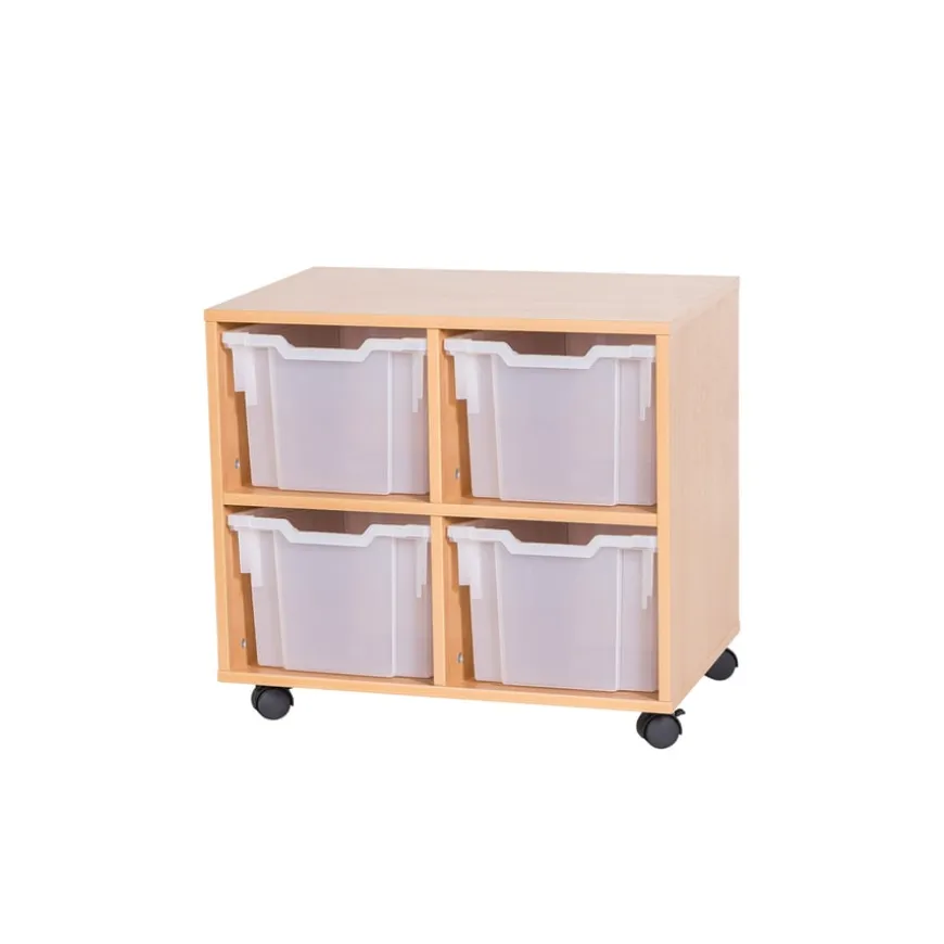 Mobile Double Tray Unit 4 Extra Deep