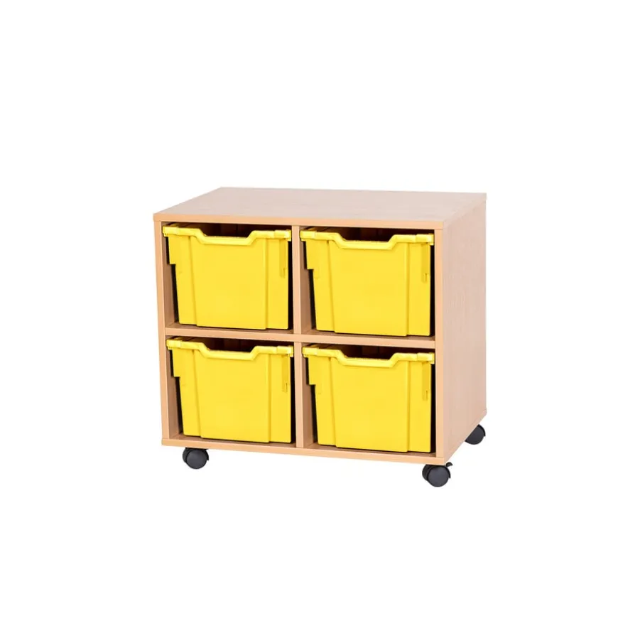 Mobile Double Tray Unit 4 Extra Deep