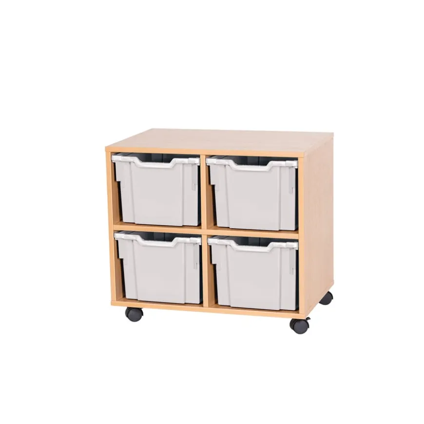 Mobile Double Tray Unit 4 Extra Deep