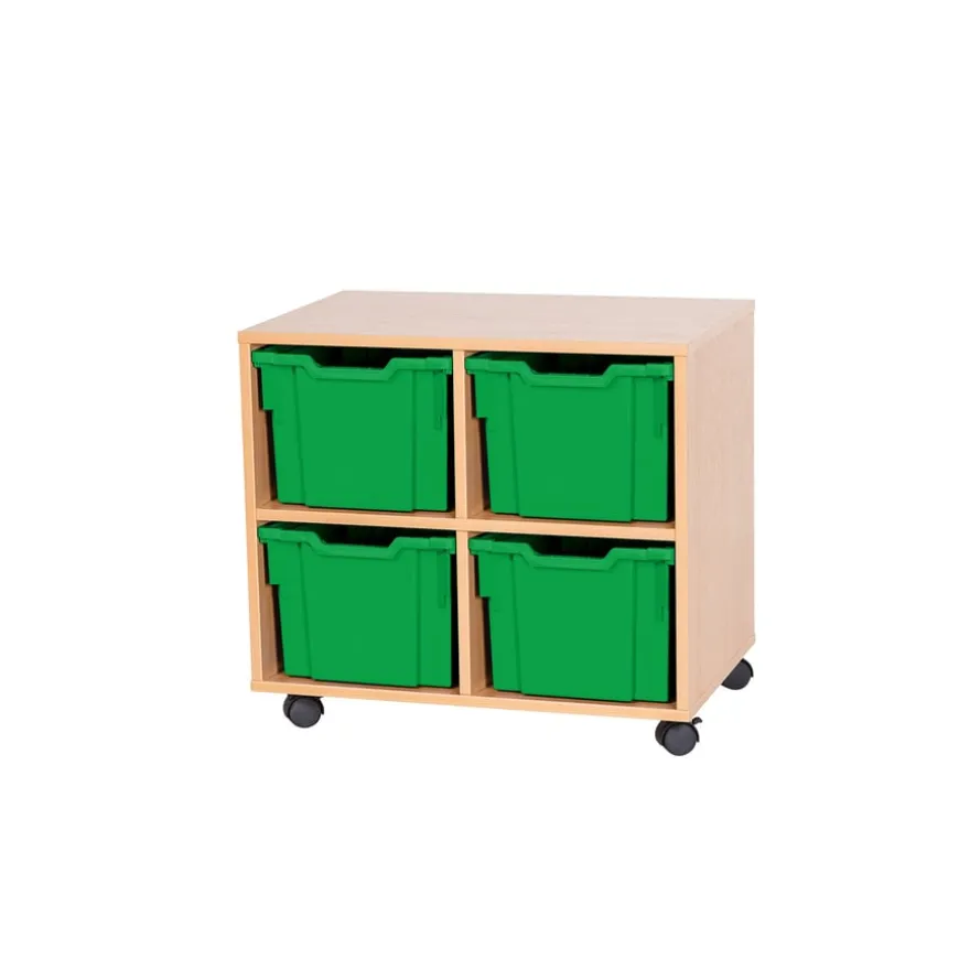 Mobile Double Tray Unit 4 Extra Deep