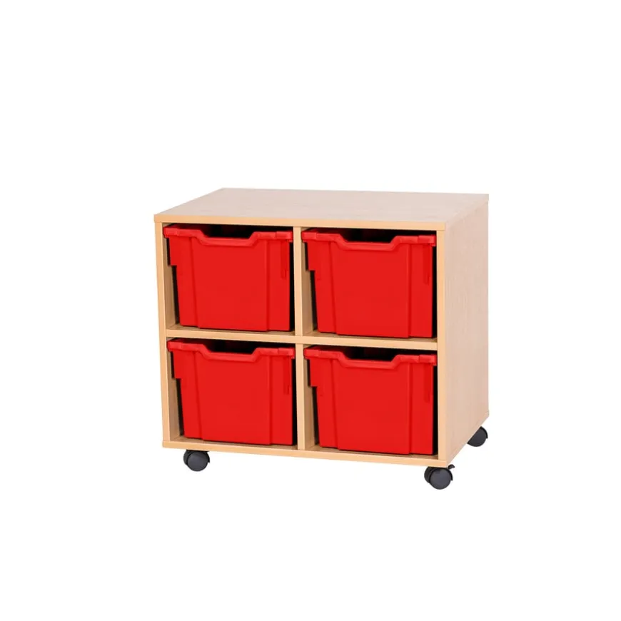 Mobile Double Tray Unit 4 Extra Deep