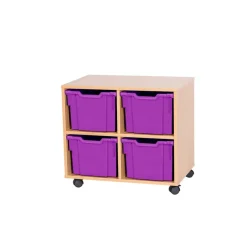 Mobile Double Tray Unit 4 Extra Deep