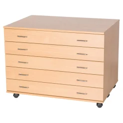 Mobile 5 Drawer Storage Plan Chest