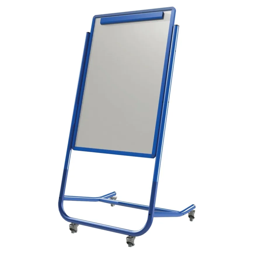 Mobile Magnetic Easel W/ Flip Chart Holder