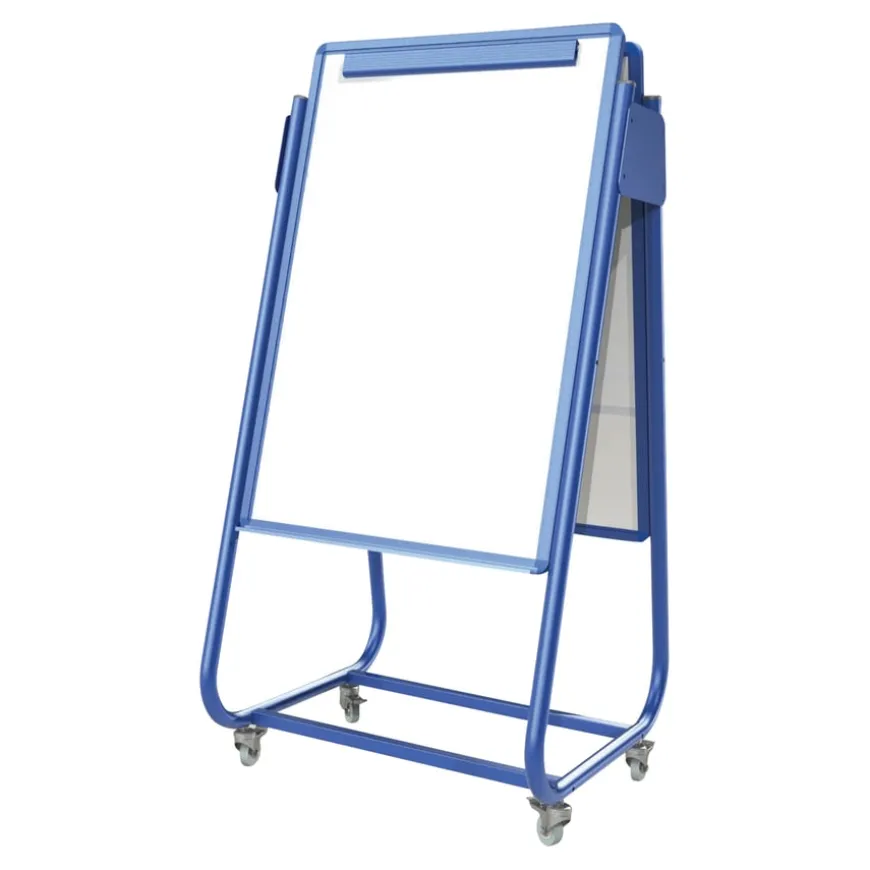 Mobile Magnetic Easel W/ Flip Chart Holder