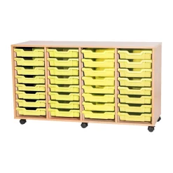 Mobile Quad Tray Storage Unit 32 Trays