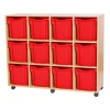 Mobile Quad Tray Storage Unit 12 Jumbo
