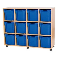 Mobile Quad Tray Storage Unit 12 Jumbo