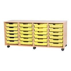 Mobile Quad Tray Storage Unit 24 Trays