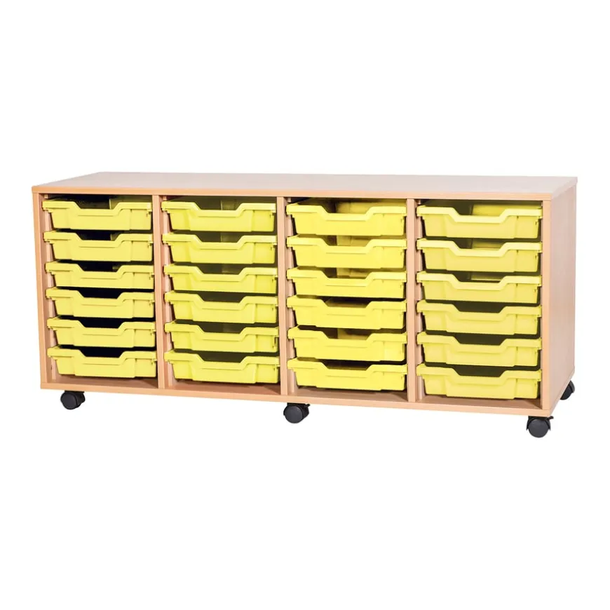 Mobile Quad Tray Storage Unit 24 Trays