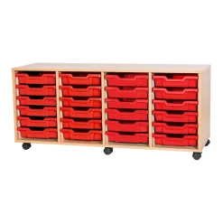 Mobile Quad Tray Storage Unit 24 Trays