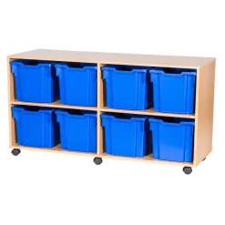 Mobile Quad Tray Storage Unit 8 Jumbo