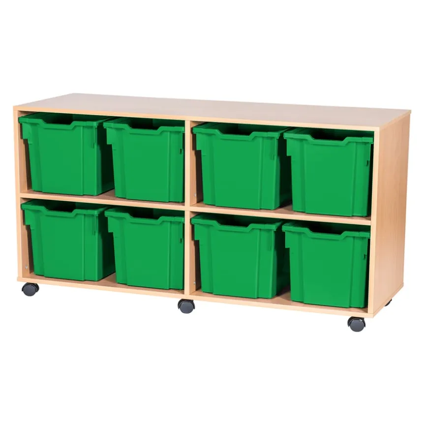 Mobile Quad Tray Storage Unit 8 Jumbo