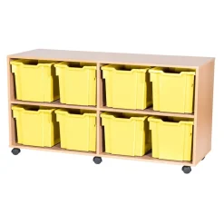 Mobile Quad Tray Storage Unit 8 Jumbo