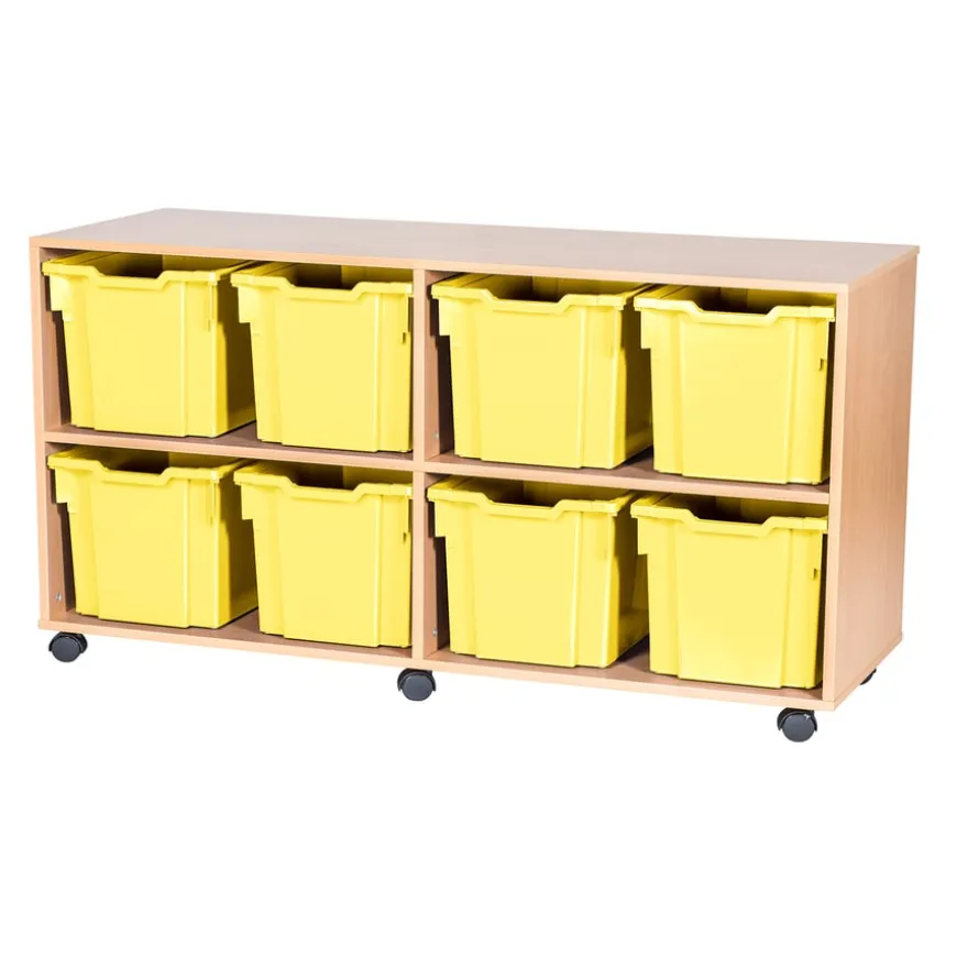 Mobile Quad Tray Storage Unit 8 Jumbo