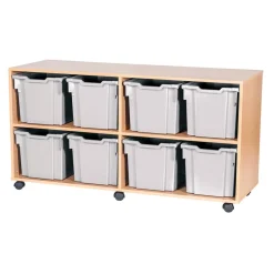 Mobile Quad Tray Storage Unit 8 Jumbo